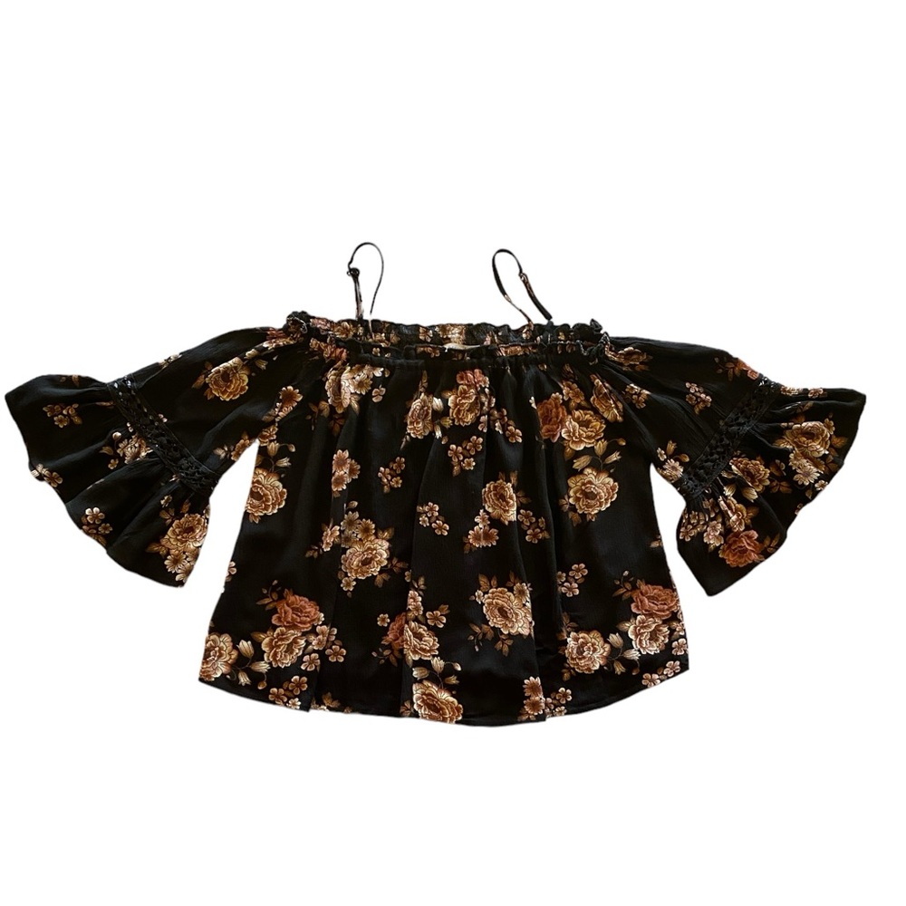 Passport Adorable Off The Shoulder Floral Blouse Top